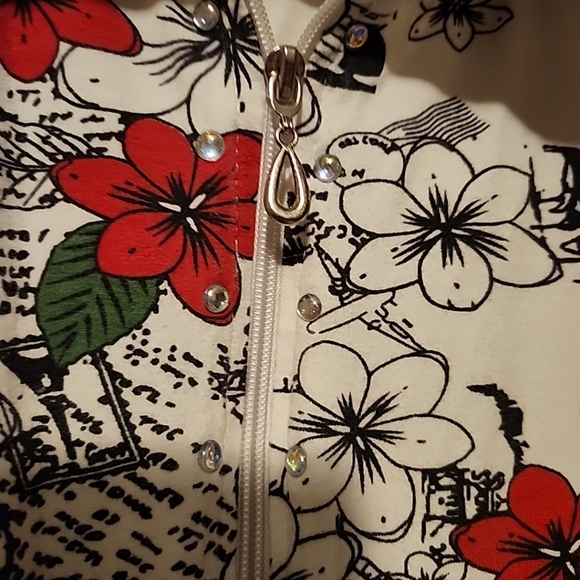 Allyson Whitmore Woman's Size XL Bejeweled Jacket travel to France theme - Picture 5 of 14